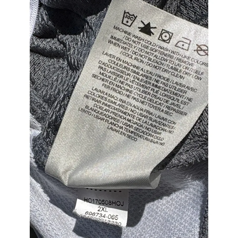 Vtg Y2K Nike Air Jordan Dri-Fit athletic pant zipper ankle 2XL grey white stripe